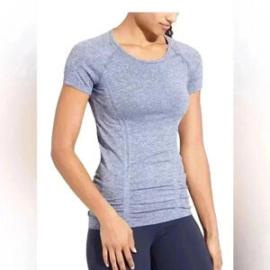 ATHLETA Women's Fastest Track Tee SZ M Gray Short Sleeve